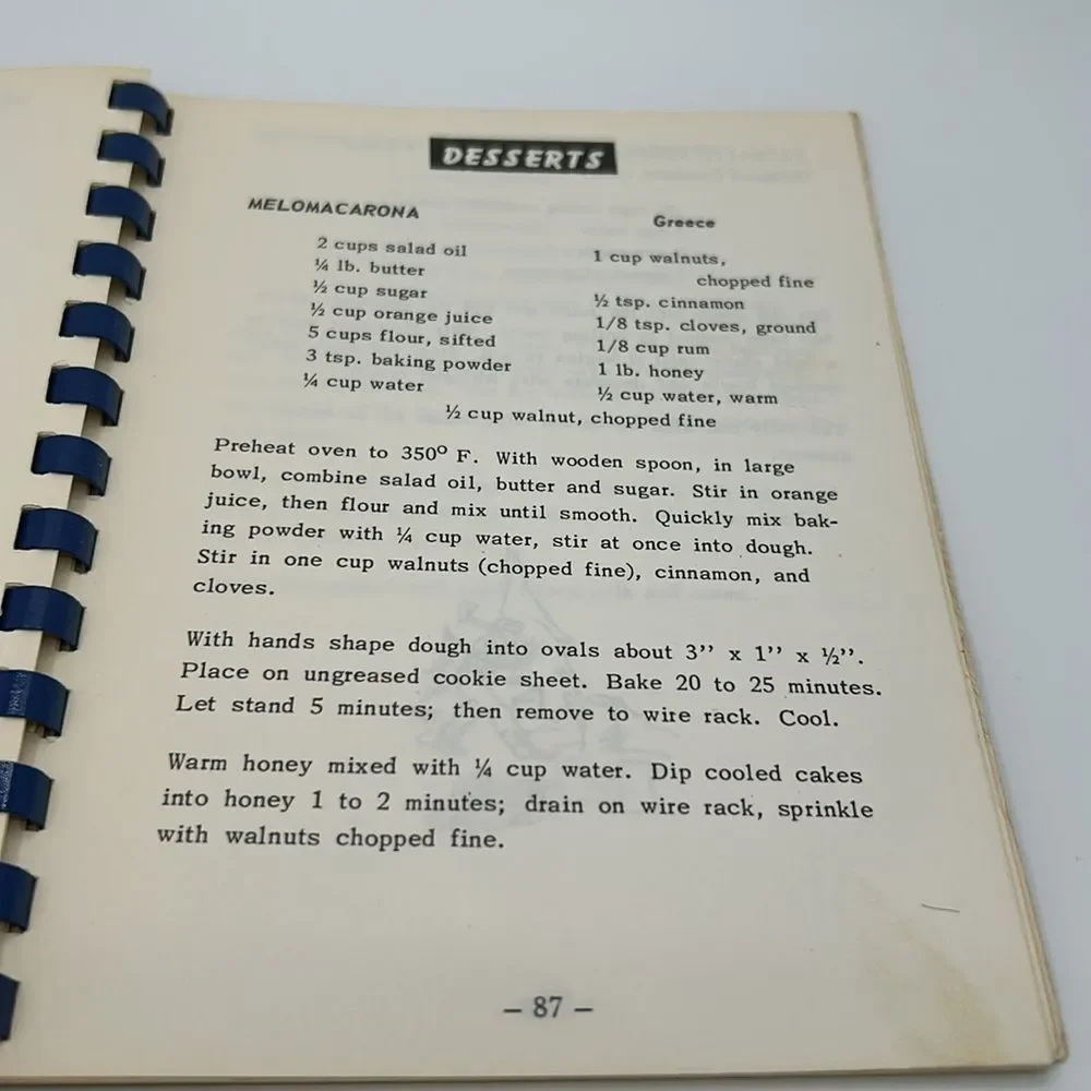 Mid-century American Field Service International Cookbook